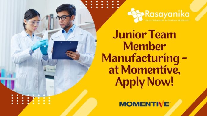 Junior Team Member Manufacturing - at Momentive