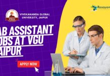 Lab Assistant Jobs at VGU Jaipur