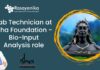 Lab Technician at Isha Foundation