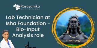 Lab Technician at Isha Foundation