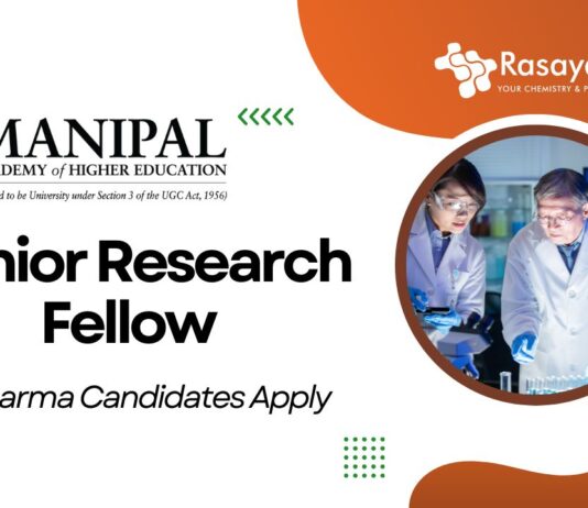 MAHE Manipal Senior Research Fellow Job – MPharma Candidates Apply