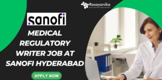 Medical Regulatory Writer Job at Sanofi Hyderabad