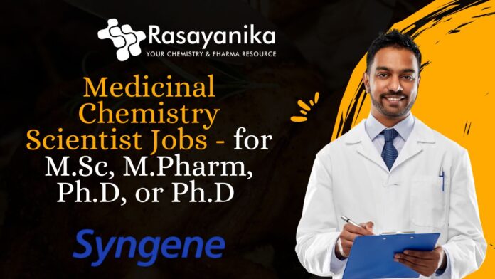 Medicinal Chemistry Scientist Jobs