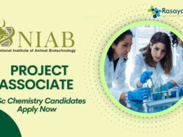 NIAB Hyderabad Project Associate Job – MSc Chemistry Candidates Apply Now