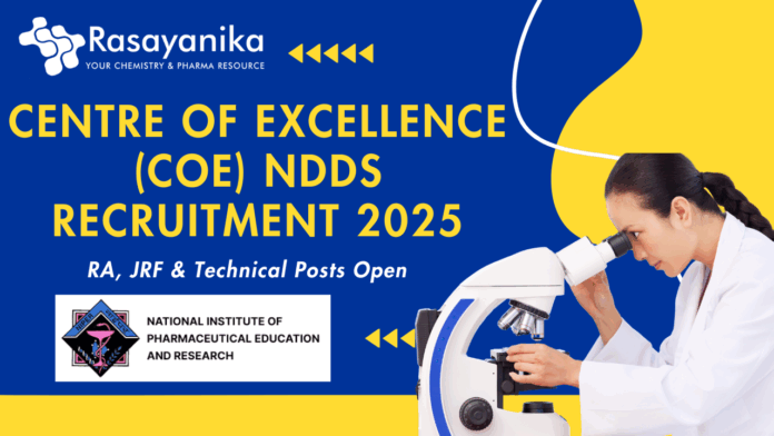 NIPER Raebareli Jobs 2025 RA, JRF & Technical Posts Open