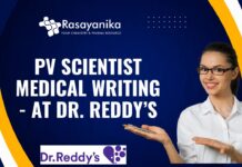 PV Scientist Medical Writing - at Dr. Reddy’s