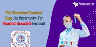 PhD Chemistry/Chemical Engg Job Opportunity- For Research Associate Position!