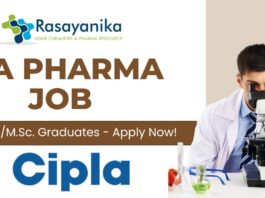QA Pharma Job in Sikkim for B.PharmM.Sc. Graduates