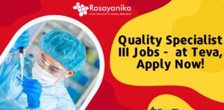 Quality Specialist III Jobs - at Teva