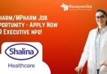 BPharm/MPharm Job Opportunity - Apply Now FOR Executive npd!
