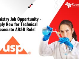 Chemistry Job Opportunity - Apply Now for Technical Associate AR&D Role!