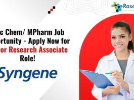 MSc Chem/ MPharm Job Opportunity - Apply Now for Senior Research Associate Role!