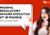 Pharma Regulatory Affairs Executive at JB Pharma
