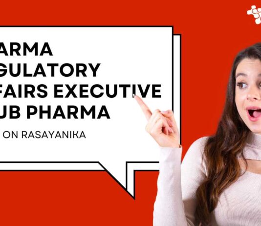 Pharma Regulatory Affairs Executive at JB Pharma