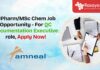 MPharm/MSc Chem Job Opportunity - For QC Documentation Executive role, Apply Now!