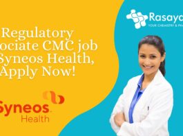 Regulatory Associate CMC job at Syneos Health