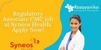 Regulatory Associate CMC job at Syneos Health