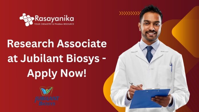 Research Associate at Jubilant Biosys