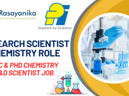 Research Scientist Chemistry Role At PI Industries, Udaipur
