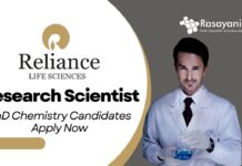 Research Scientist Job at Reliance R&D | PhD Chemistry Candidates Apply Now.