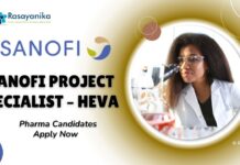 Sanofi Project Specialist – HEVA Job | Pharma Candidates Apply Now