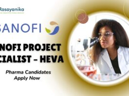Sanofi Project Specialist – HEVA Job | Pharma Candidates Apply Now