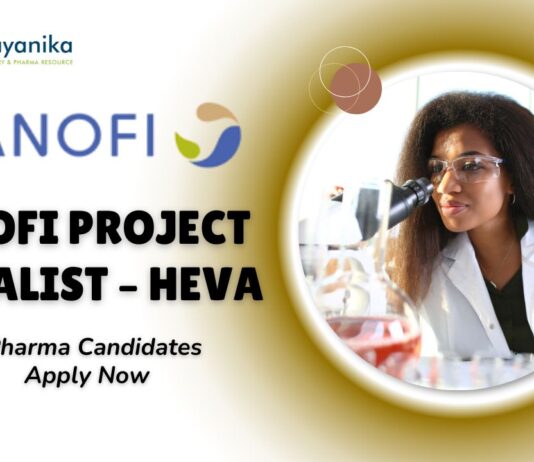 Sanofi Project Specialist – HEVA Job | Pharma Candidates Apply Now