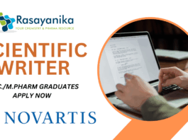 Scientific Writer – Content job at Novartis Hyderabad – M.Sc.M. Pharm Graduates Apply NoW