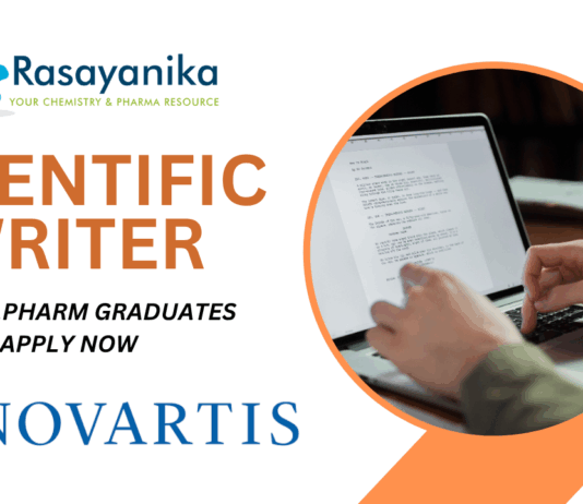 Scientific Writer – Content job at Novartis Hyderabad – M.Sc.M. Pharm Graduates Apply NoW