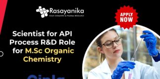 Scientist for API Process R&D Role