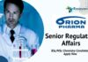 _Senior Regulatory Affairs Job at Orion Pharma BScMSc Chemistry Candidates Apply Now
