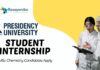 Student Internship at Presidency University – MSc Chemistry Candidates Apply