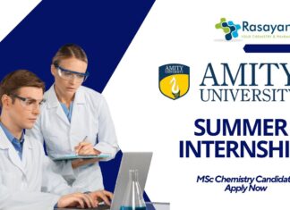 Summer Internship at Amity University – MSc Chemistry Candidates Apply Now  
