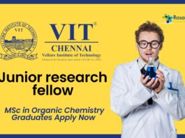 VIT JRF Job Role: MSc in Organic Chemistry Graduates Apply Now 