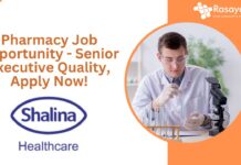 Pharmacy Job Opportunity - Senior Executive Quality, Apply Now!