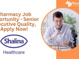 Pharmacy Job Opportunity - Senior Executive Quality, Apply Now!