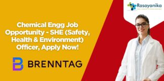 Chemical Engg Job Opportunity - SHE (Safety, Health & Environment) Officer, Apply Now!