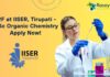 JRF at IISER, Tirupati - MSc Organic Chemistry Apply Now!