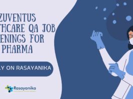 Zuventus Healthcare QA Job Openings