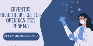 Zuventus Healthcare QA Job Openings