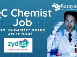 Zydus Chemistry QC Job Opening - Apply Online