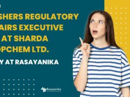 Freshers Regulatory Affairs Executive Job