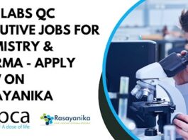 IPCA Labs QC Executive Jobs For Chemistry & Pharma
