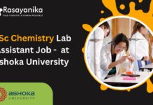 BSc Chemistry Lab Assistant Job