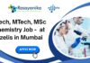 BTech, MTech, MSc Chemistry Job