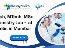 BTech, MTech, MSc Chemistry Job