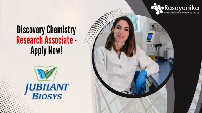 Discovery Chemistry Research Associate - Apply Now!
