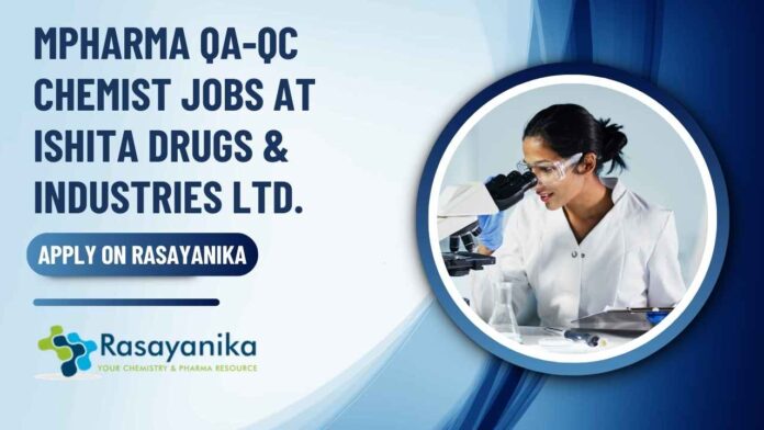 New MPharma Jobs in QA/QC