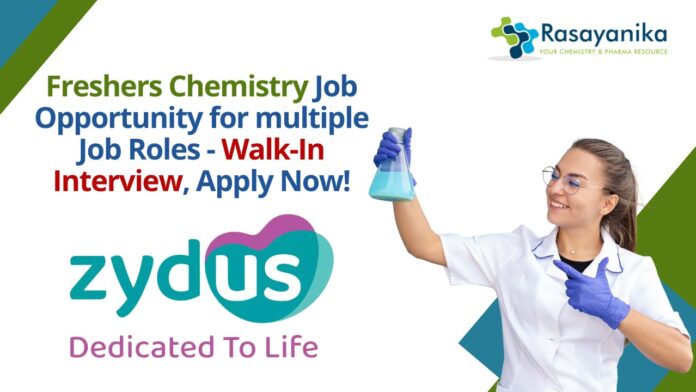 Freshers Chemistry Job Opportunity for multiple Job Roles - Walk-In Interview, Apply Now!