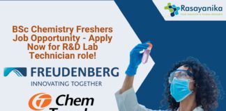 BSc Chemistry Freshers Job Opportunity - Apply Now for R&D Lab Technician role!